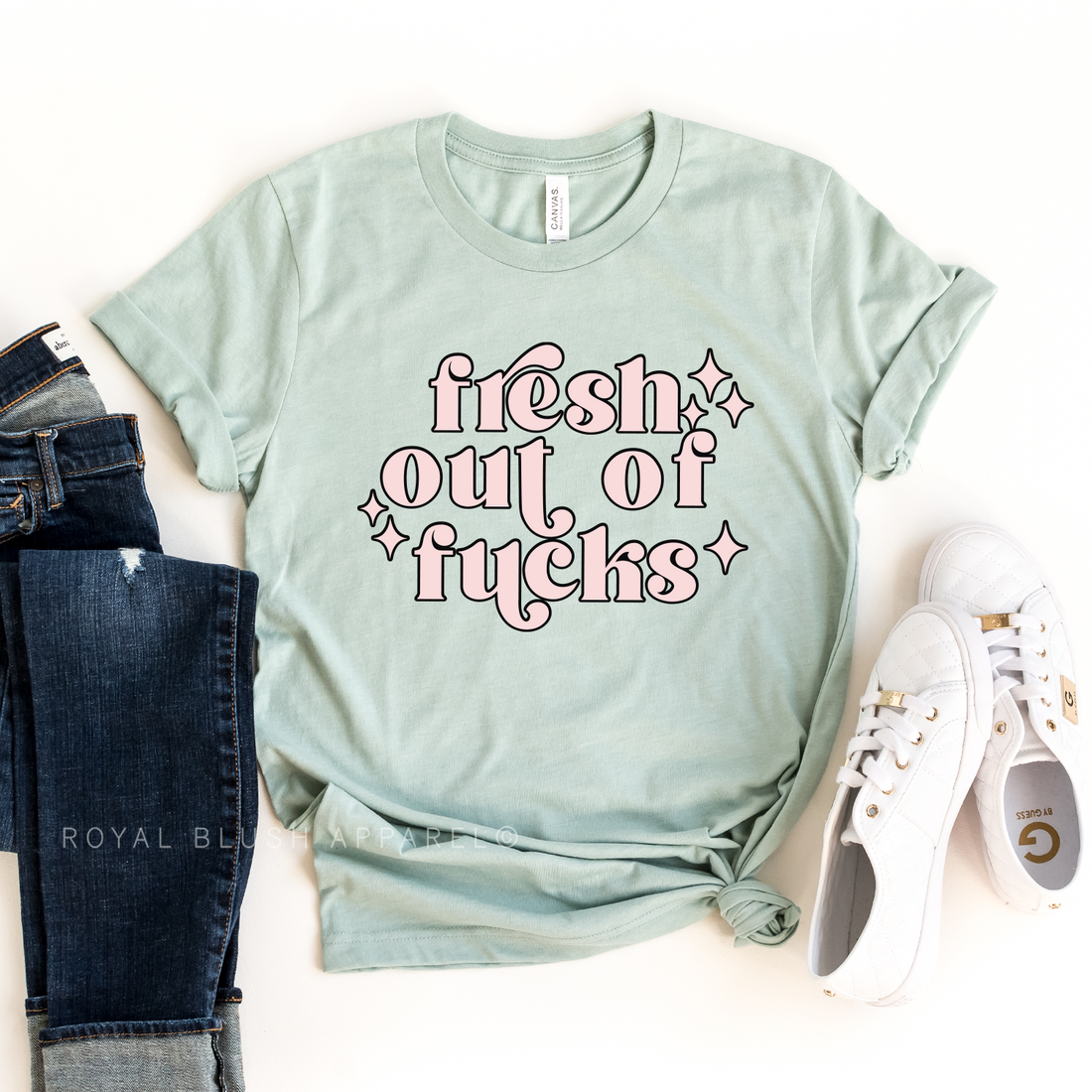 Fresh Out Of Fucks Relaxed Unisex T-shirt