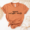 Fueled By Iced Coffee + Anxiety coffee T-shirt
