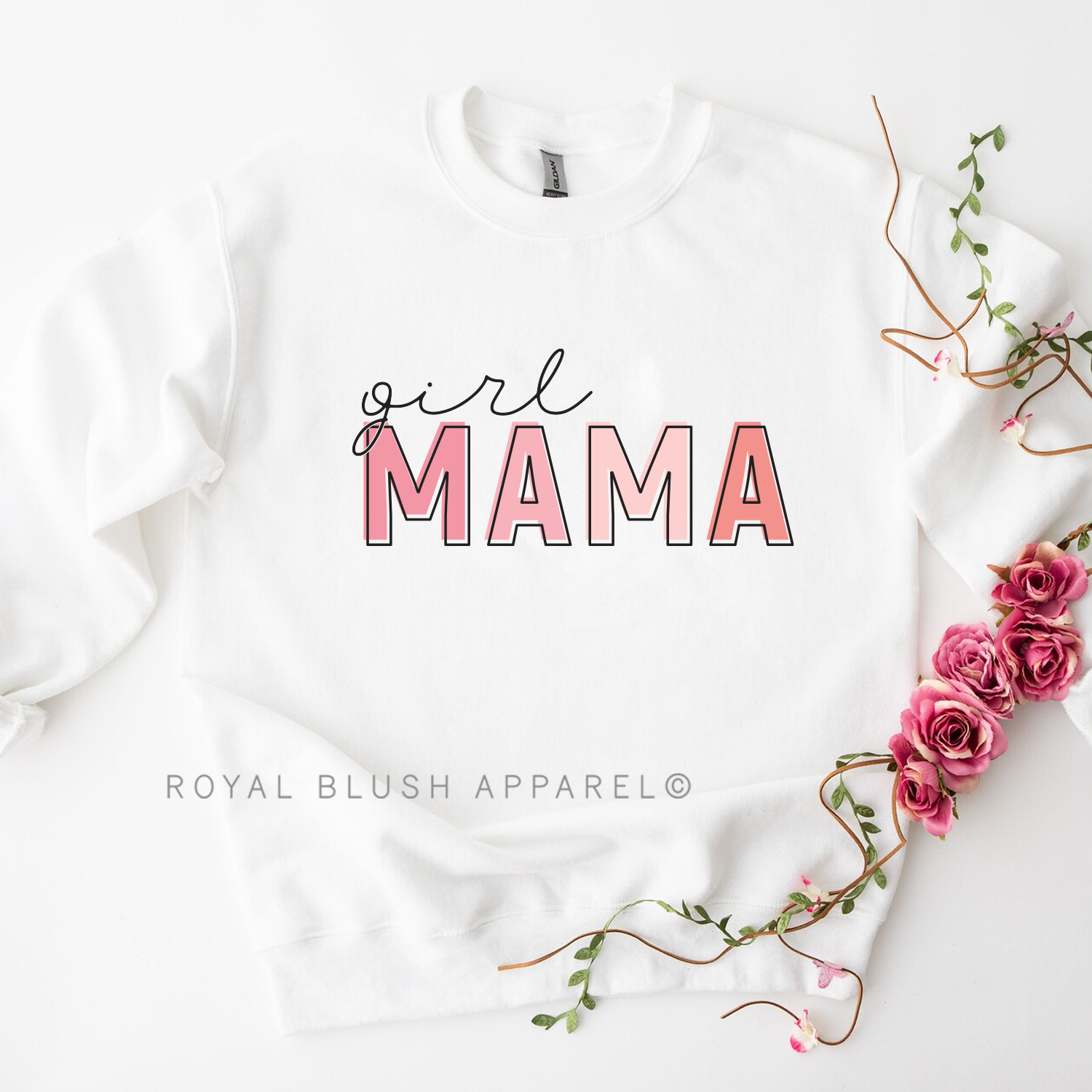 Pink Girl Mama Sweatshirt