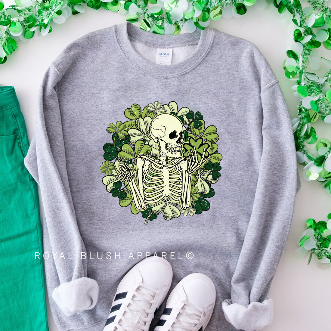 Green Skeleton Sweatshirt