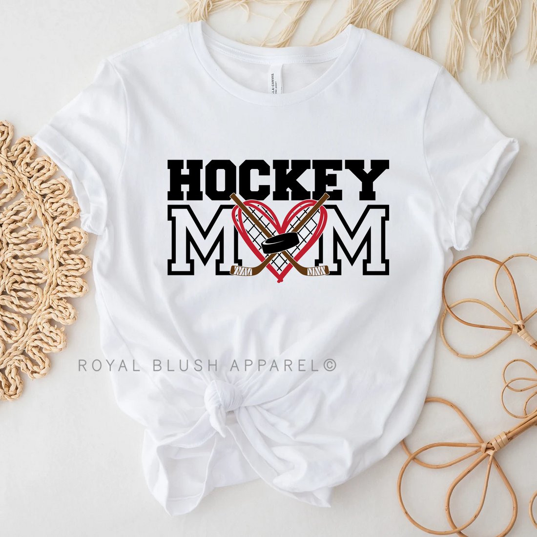 T-shirt unisexe décontracté de maman maman de hockey