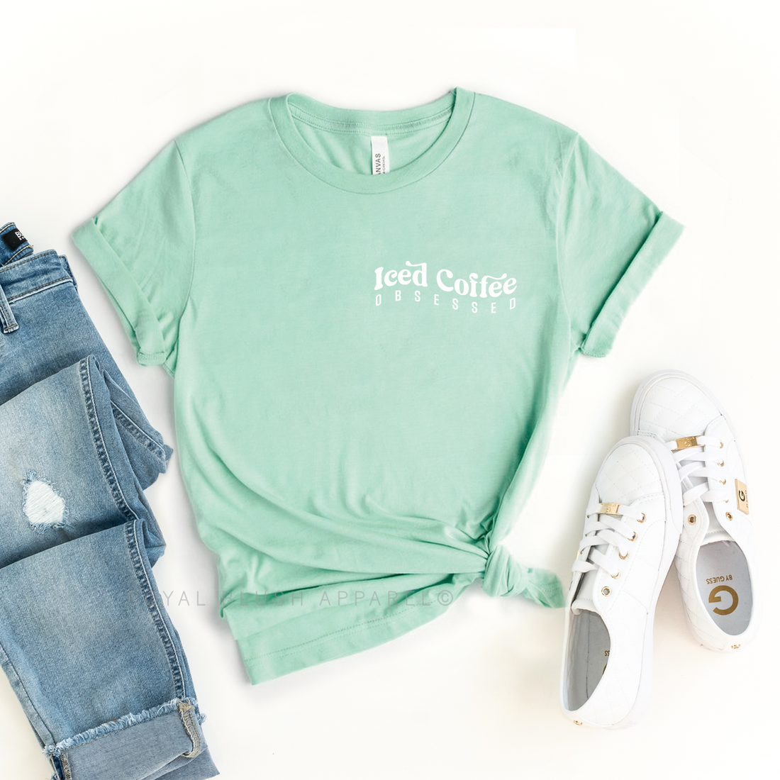 Iced Coffee Obsessed Retro Relaxed Unisex T-shirt