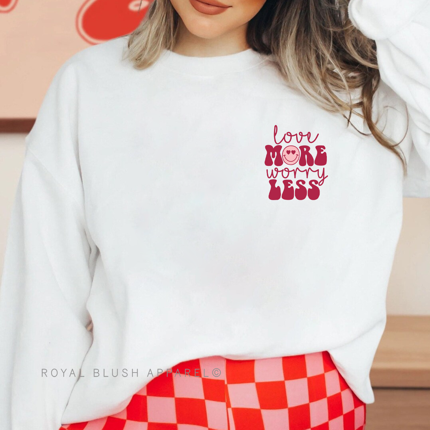 Love More Worry Less POCKET Sweatshirt