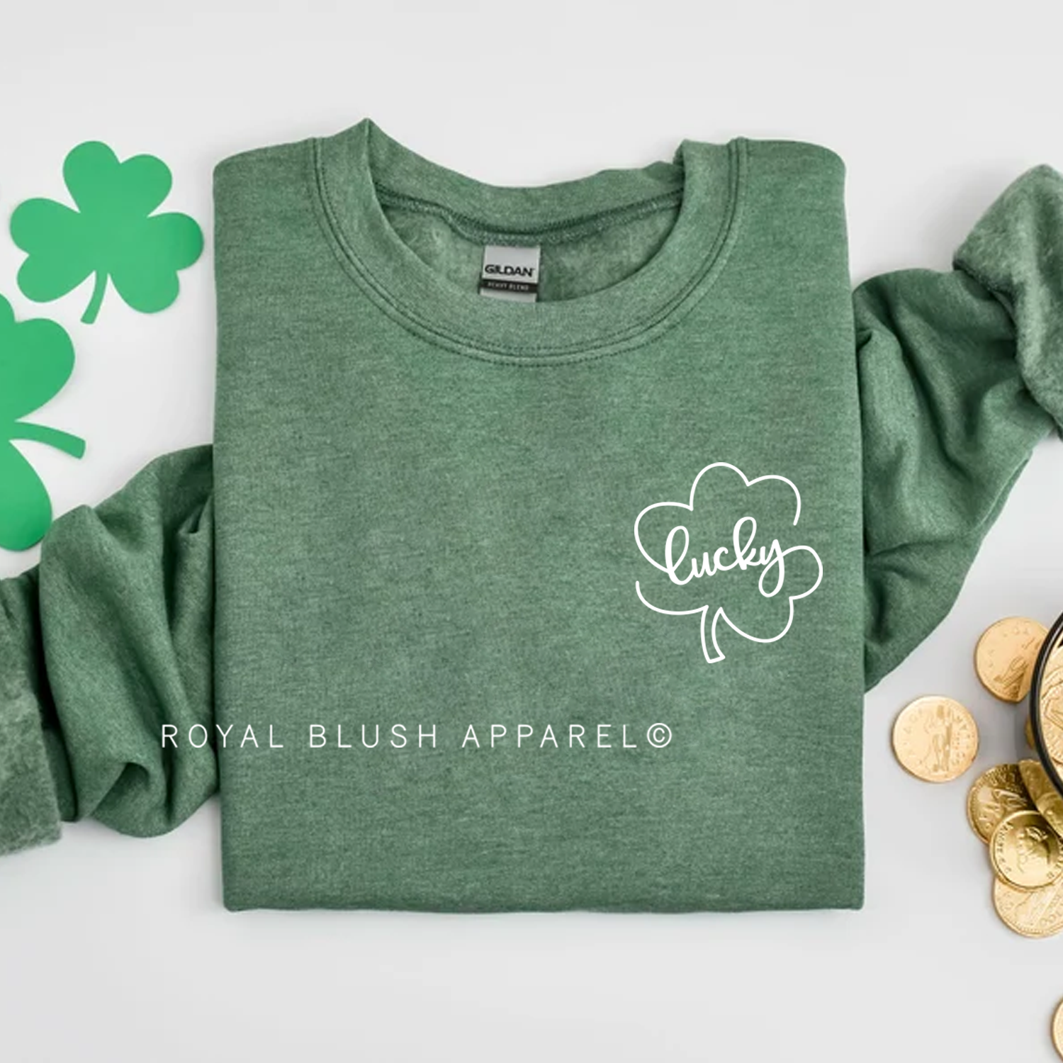 Lucky Clover Outline Sweatshirt