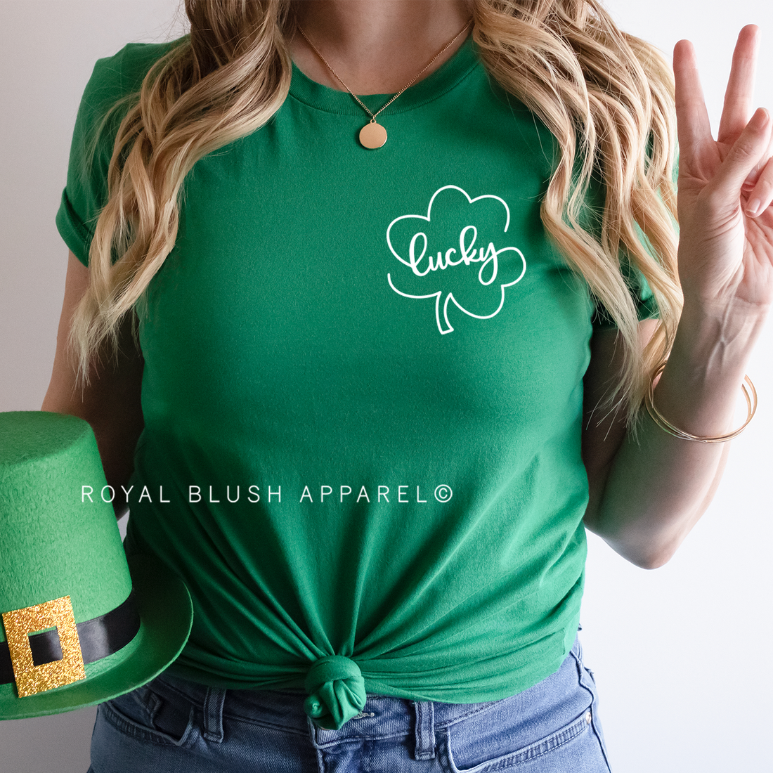 Lucky Clover Outline Relaxed Unisex T-shirt