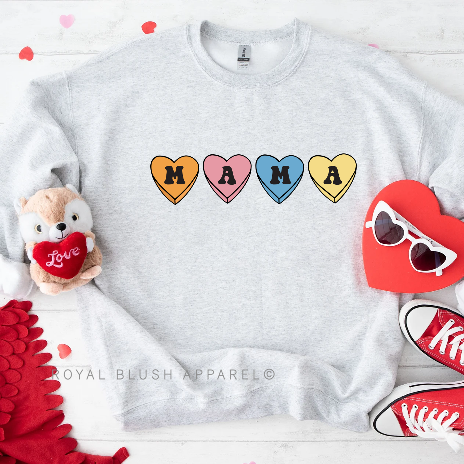 Mama Candy Hearts Sweatshirt