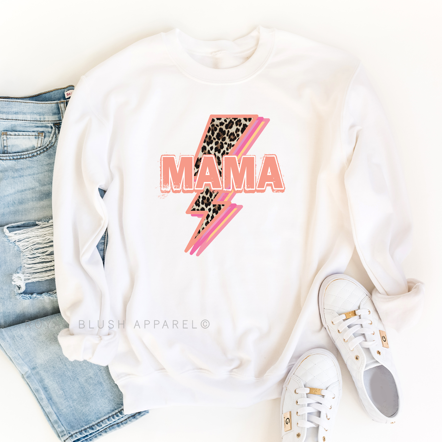 Mama Lightning Leopard Sweatshirt