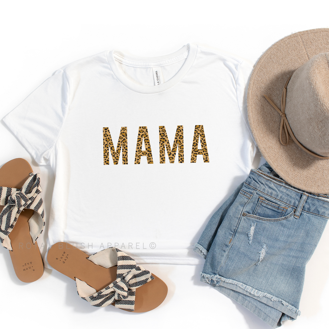 MAMA Leopard Crop T-Shirt