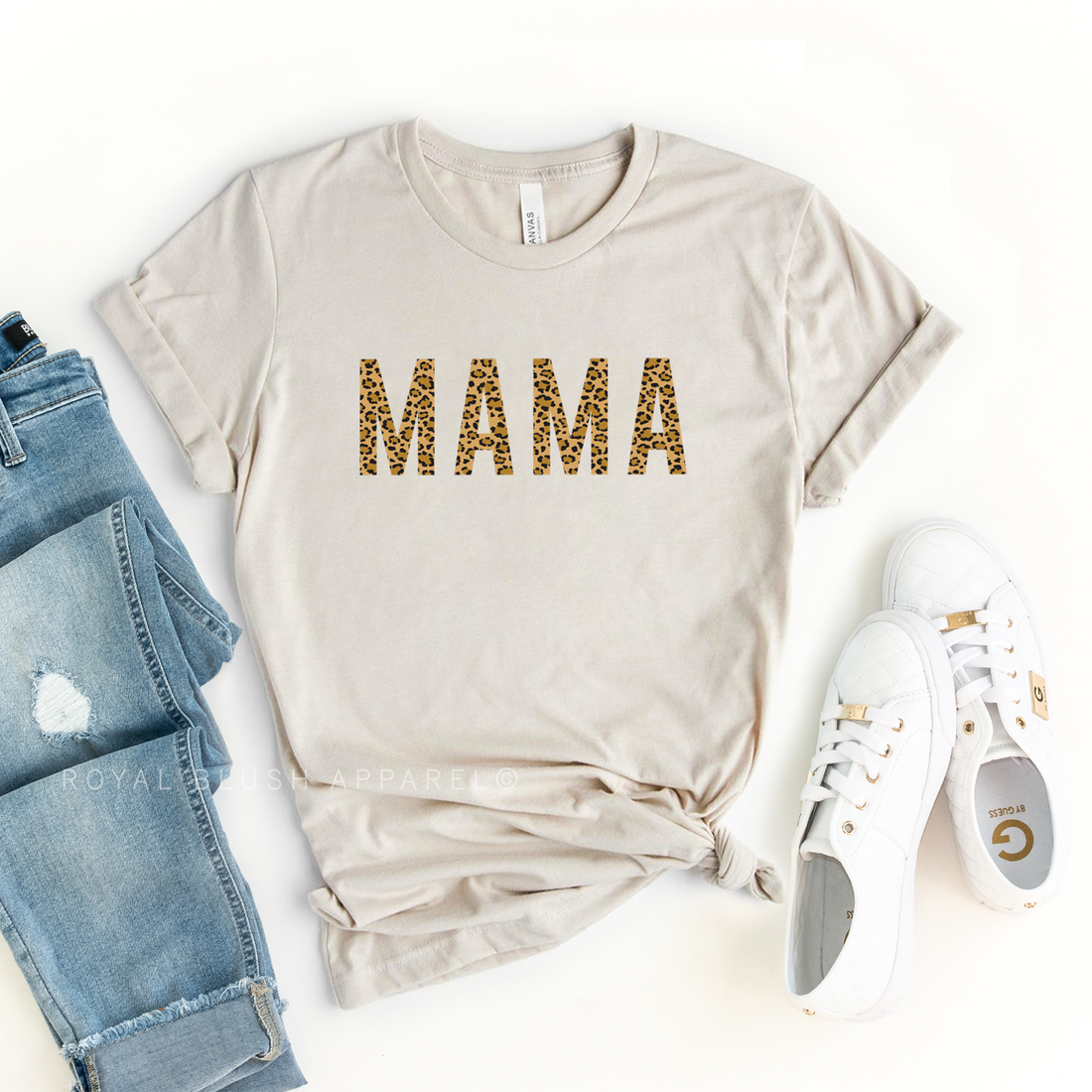 MAMA Leopard Relaxed Unisex T-shirt