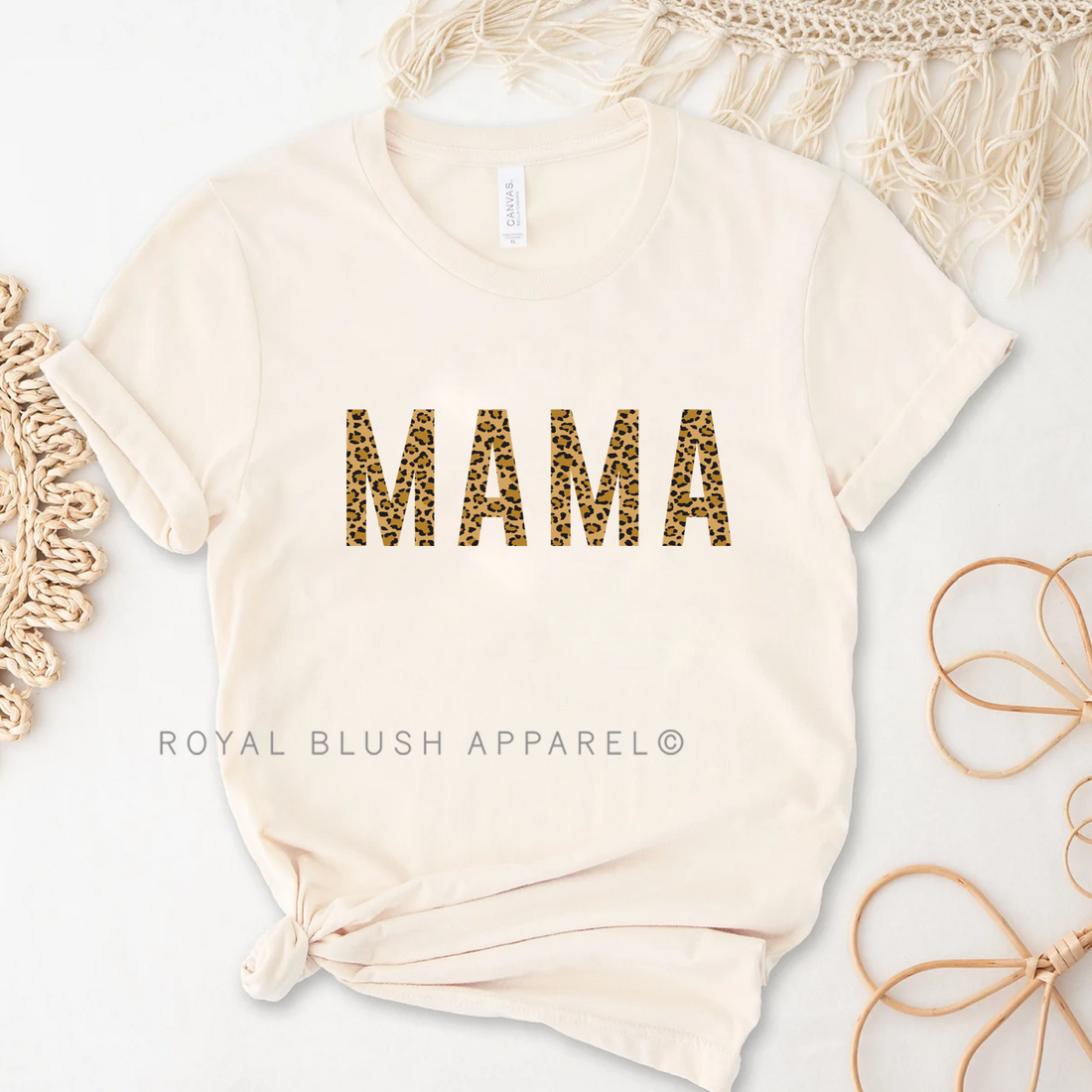 MAMA Leopard Relaxed Unisex T-shirt