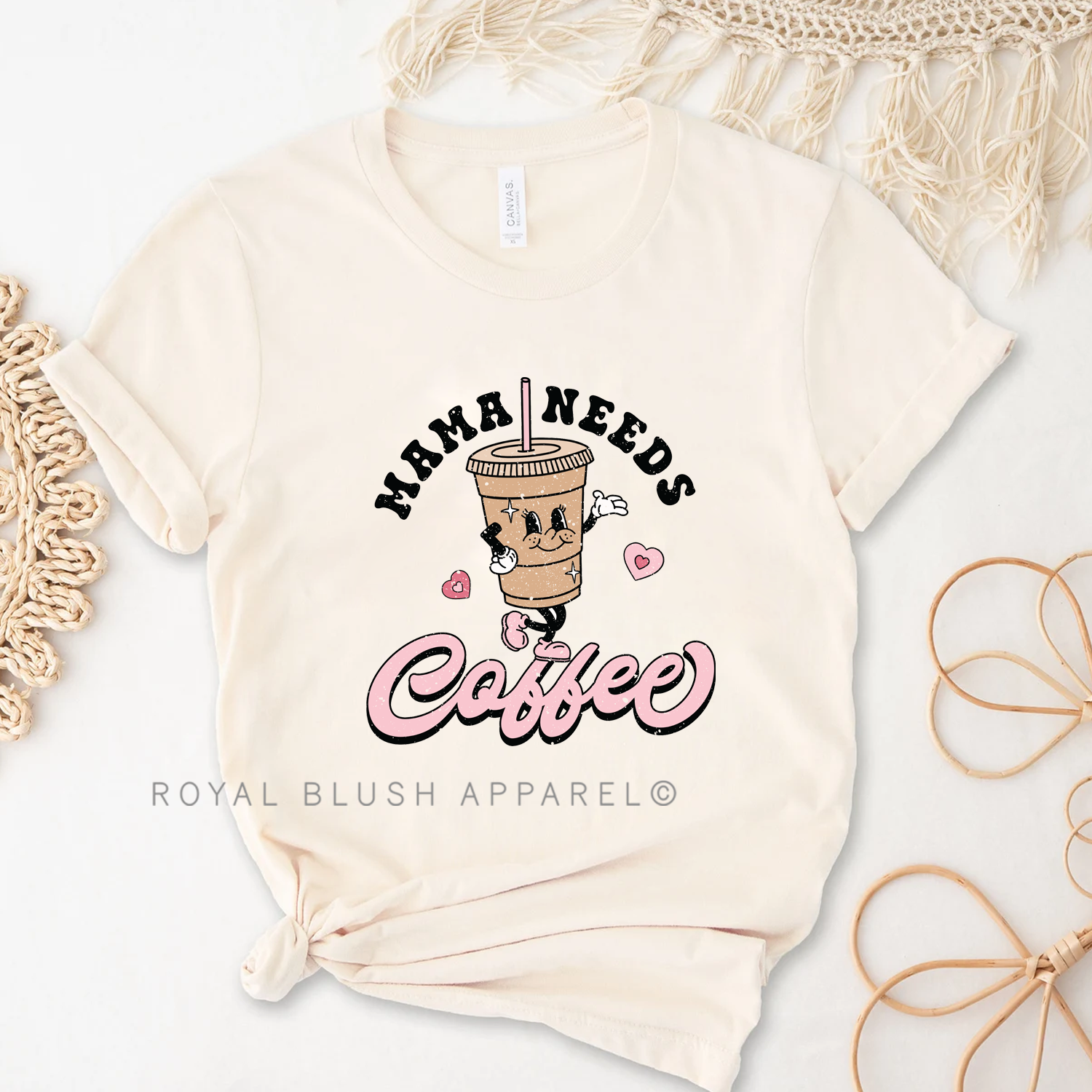 Mama Needs Coffee Relaxed Unisex T-shirt