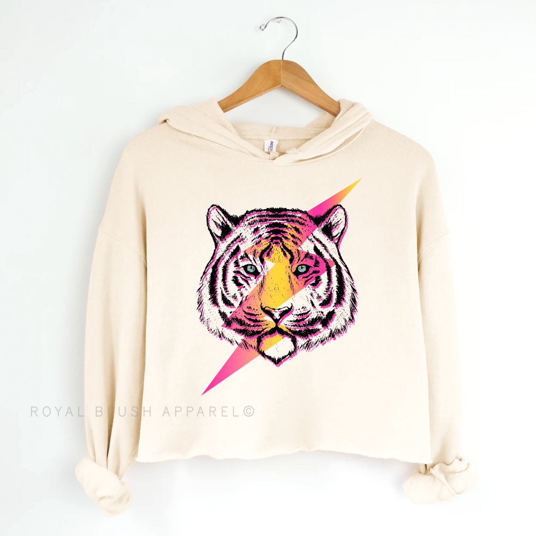 Pink Tiger Independent Crop Hoodie