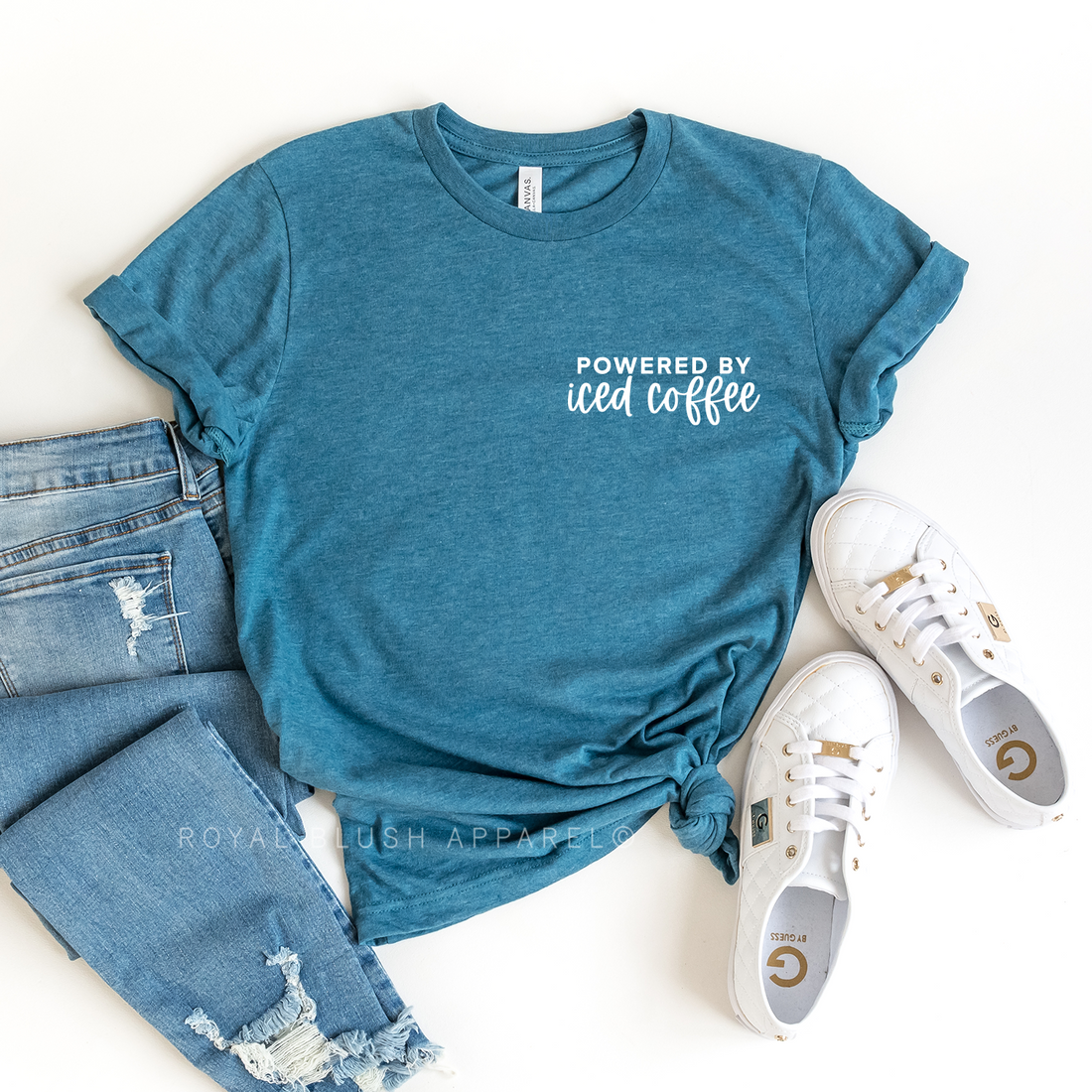 Powered By Iced Coffee Relaxed Unisex T-shirt