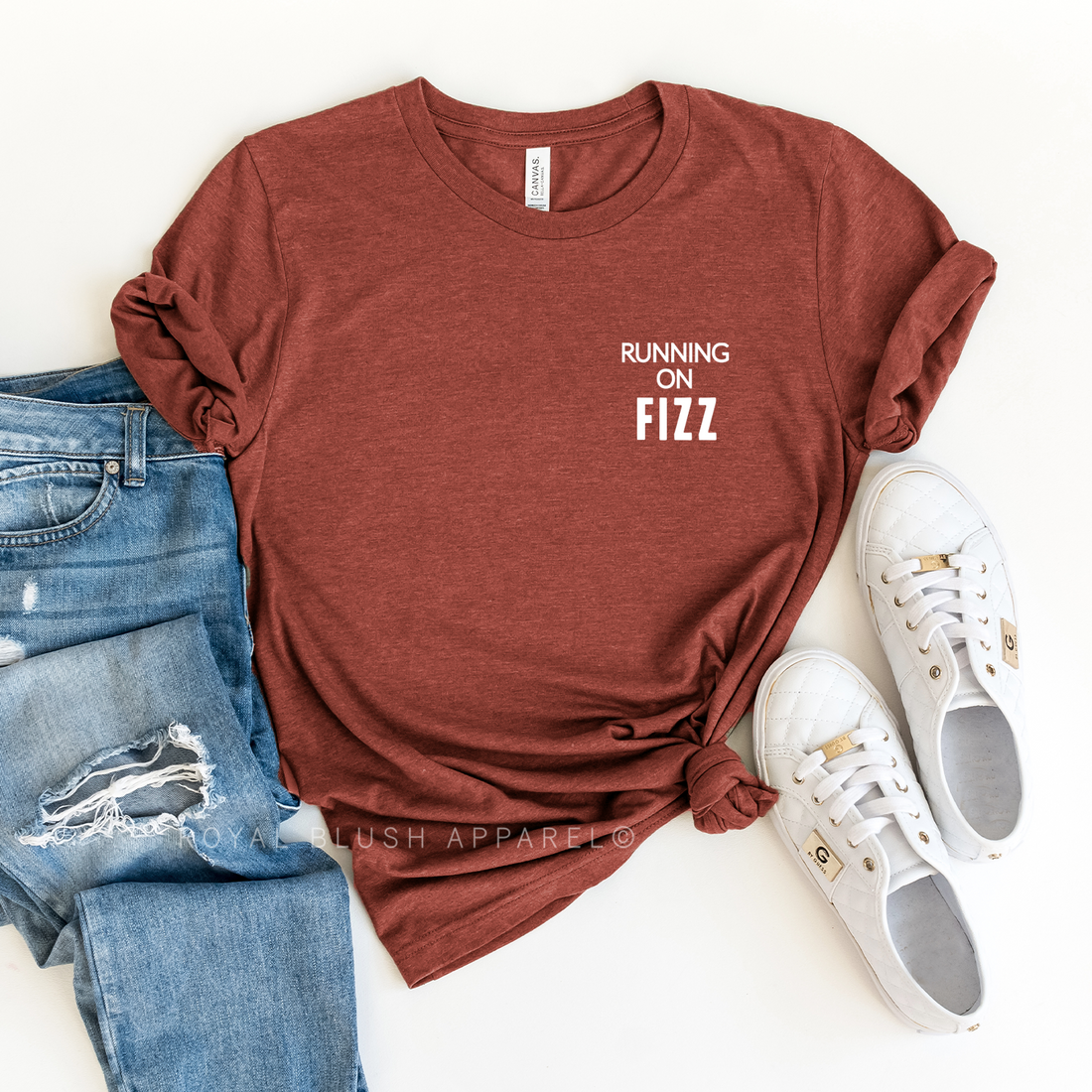 Running On Fizz Left Chest Relaxed Unisex T-shirt