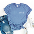 Running On Faith & Fizz Left Chest Graphic T-Shirt by Royal Blush Apparel
