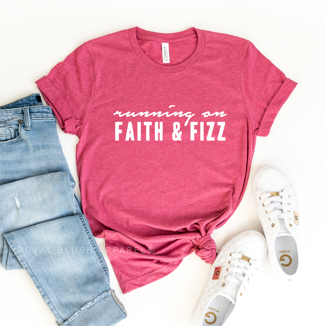 Running On Faith & Fizz Relaxed Unisex T-shirt