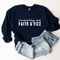 Running on Faith & Fizz christian sweatshirt