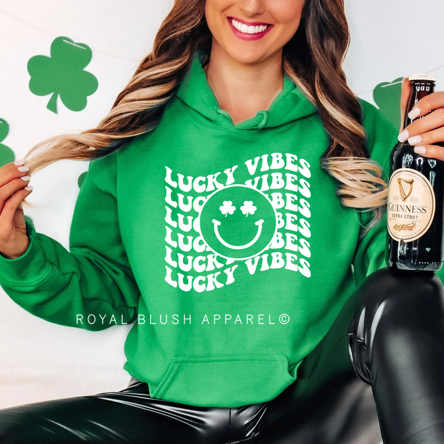 Smiley Lucky Vibes Youth &amp; Adult Hoodie